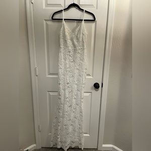 Long White Lace Dress